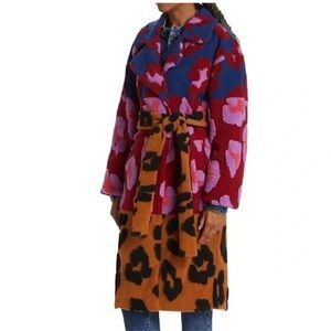 FARM Rio Multicolor Floral and Leopard Coat